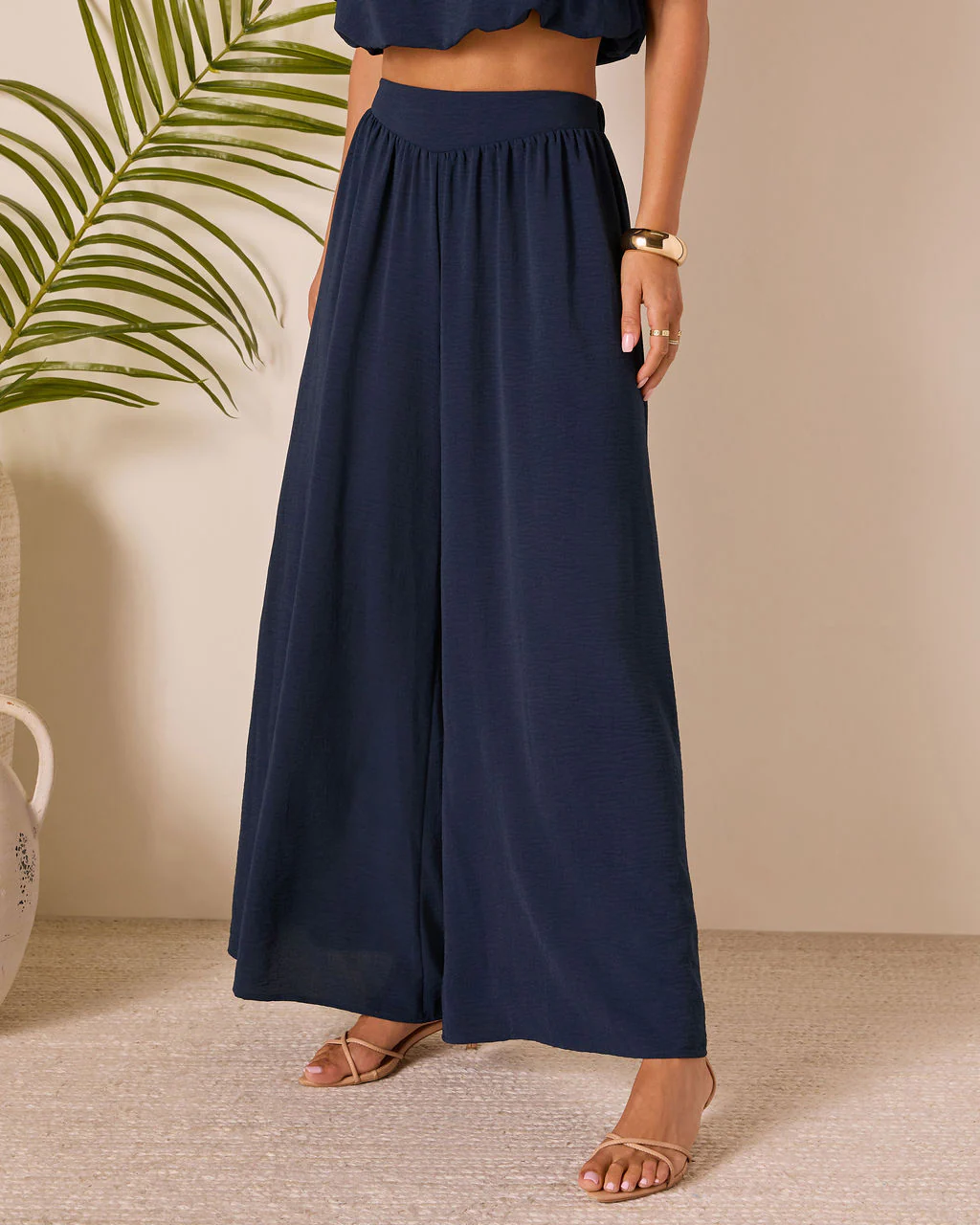 Island Sway Pleated Wide Leg Pants - Image 3