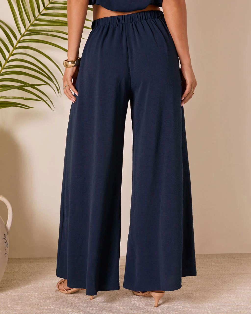 Island Sway Pleated Wide Leg Pants - Image 4