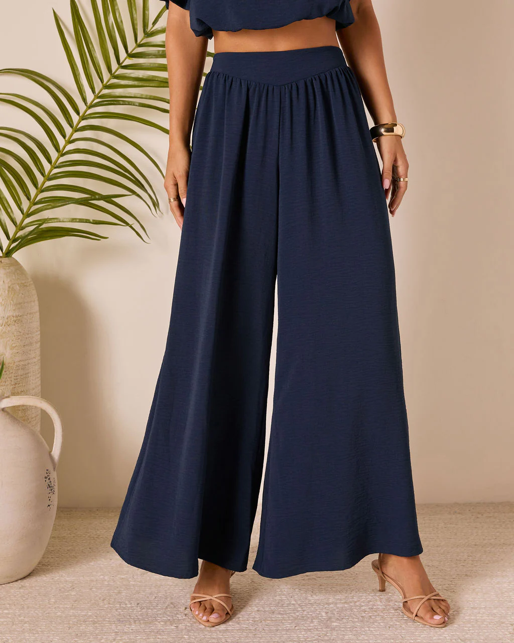 Island Sway Pleated Wide Leg Pants - Image 5