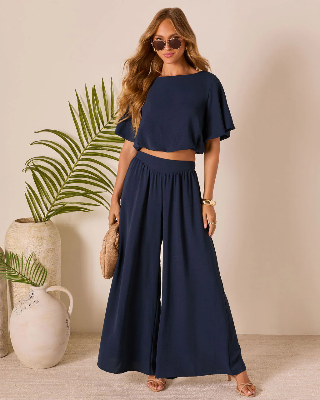 Island Sway Pleated Wide Leg Pants - Image 6