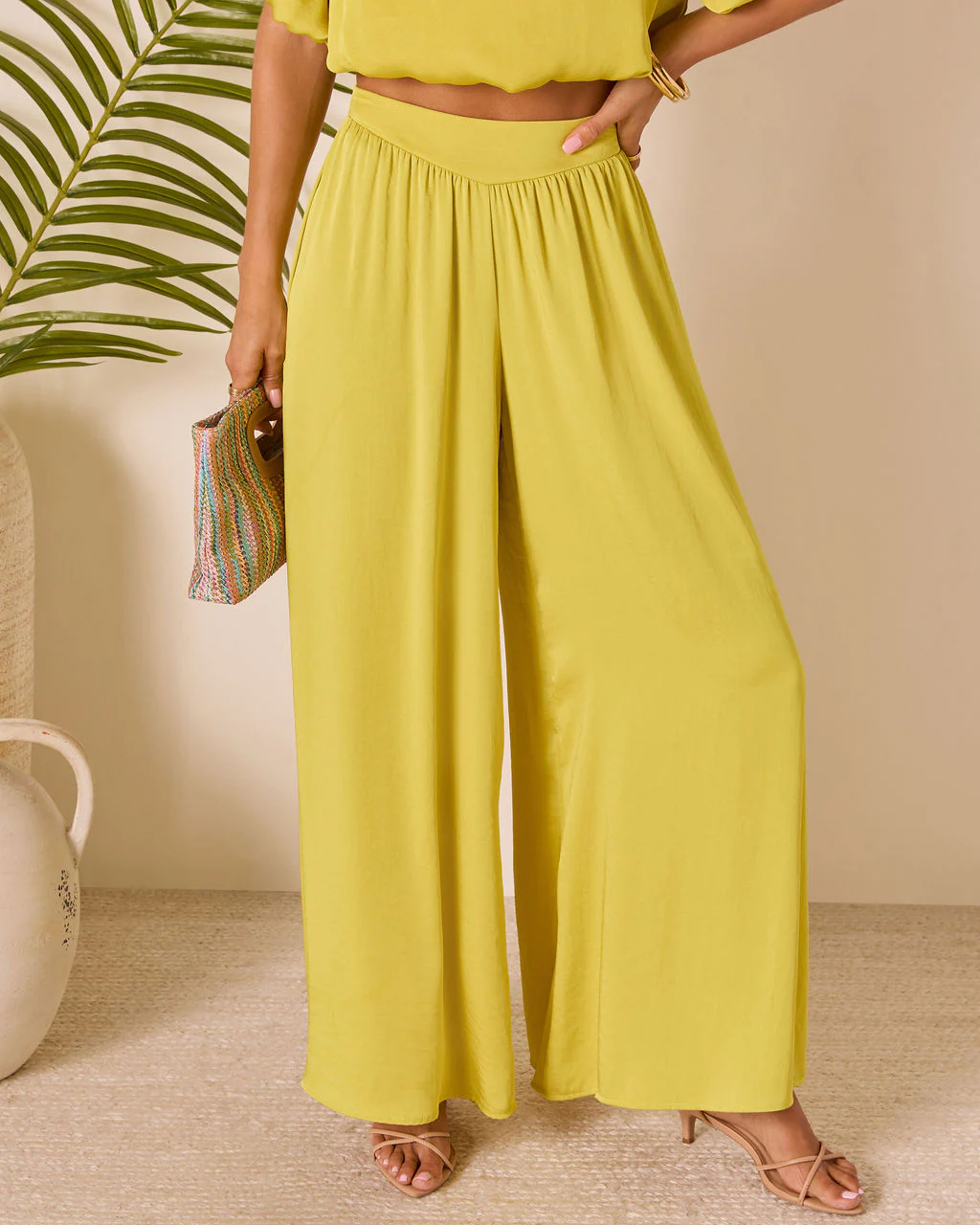 Island Drift Pleated Wide Leg Pants - Image 2