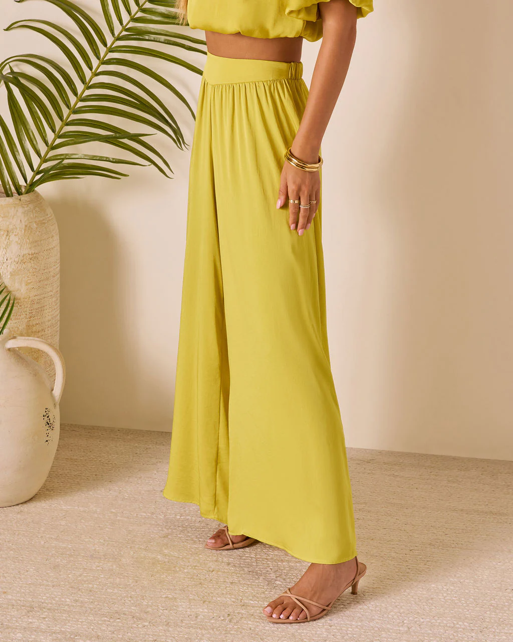 Island Drift Pleated Wide Leg Pants - Image 3