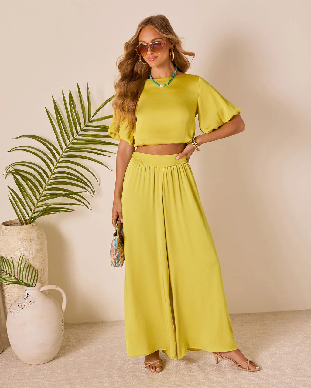 Island Drift Satin Blouse - Image 2