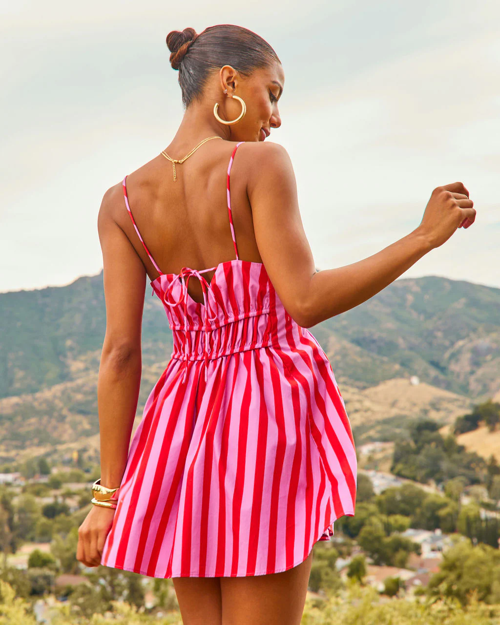 Island Poise Striped Fit And Flare Mini Dress - Image 4