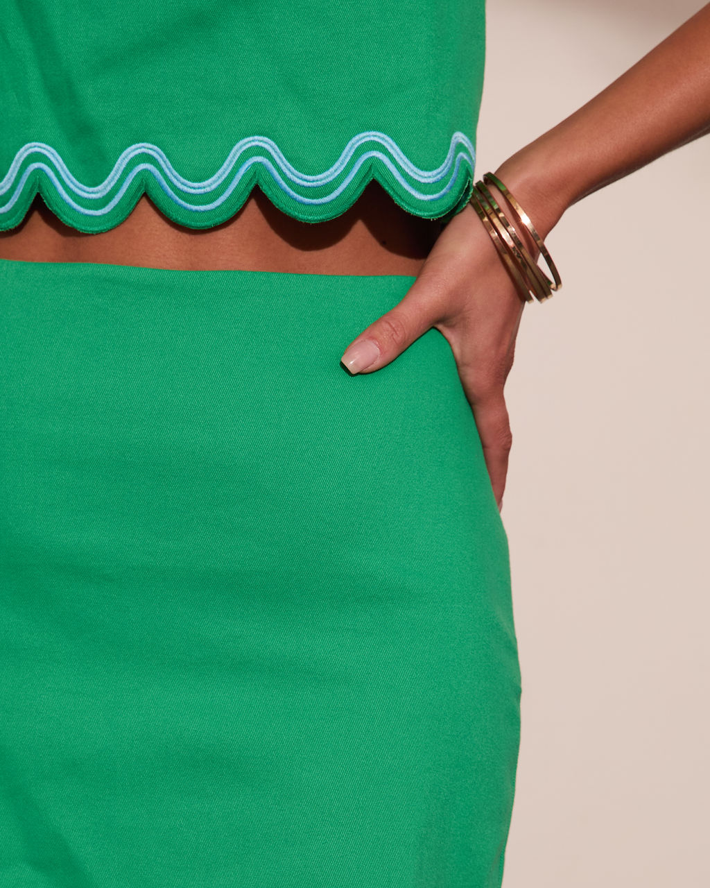 Island Pop Scallop Trim Mini Skirt - Image 6