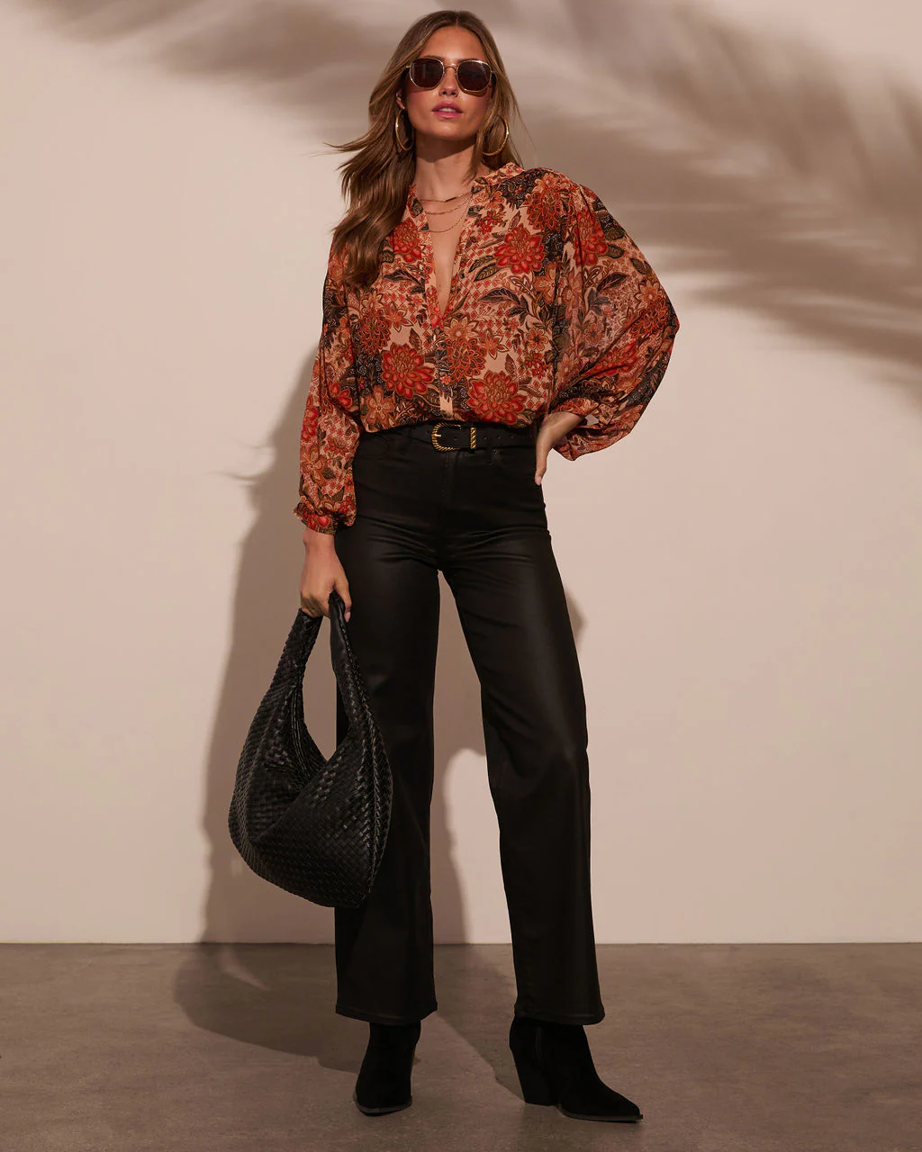 Italiano Paisley Button Down Blouse - Image 2