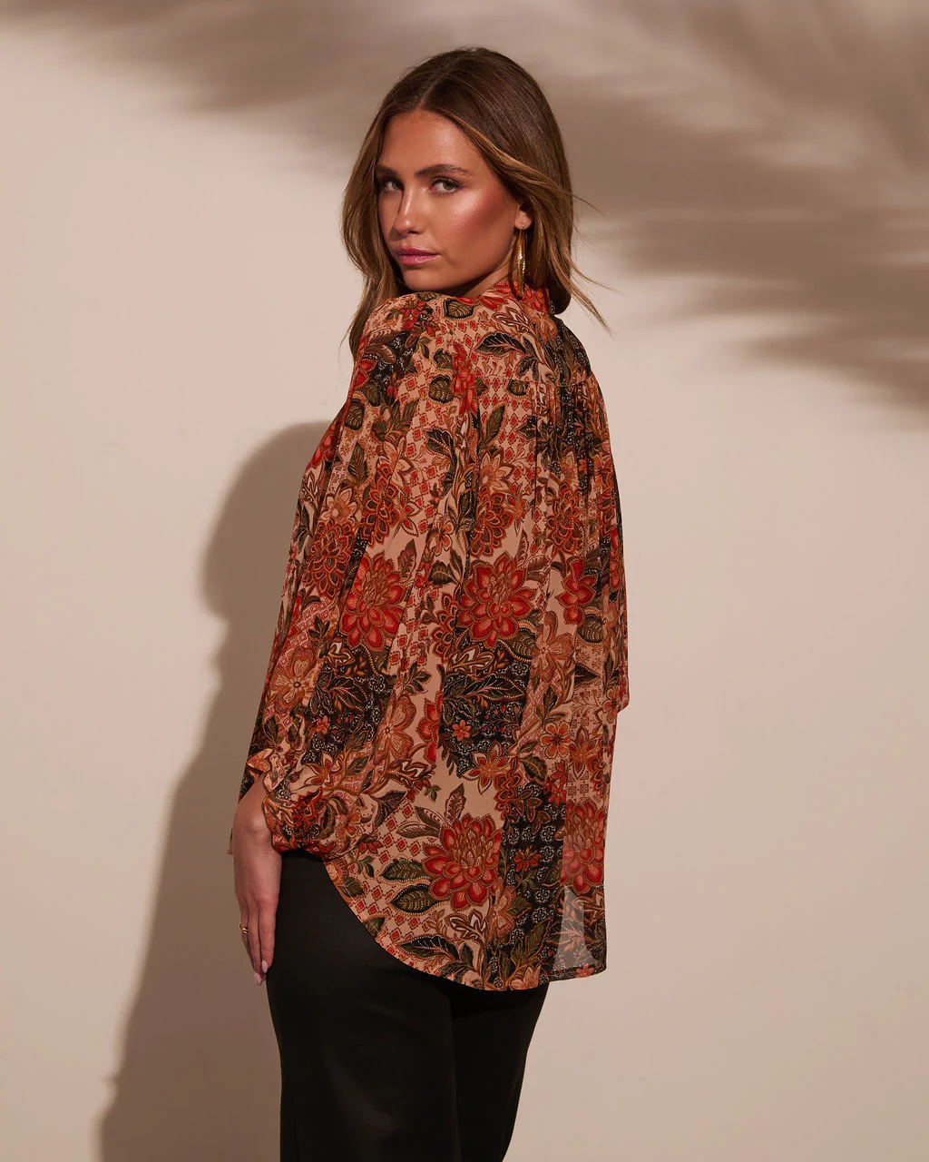Italiano Paisley Button Down Blouse - Image 4