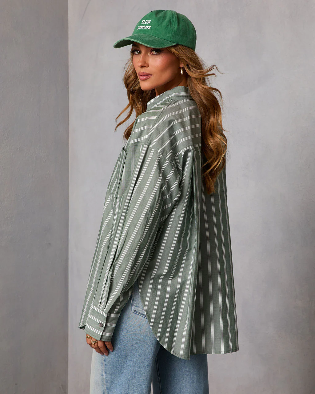 Ivy Collective Striped Buttoned Up Top - Image 4