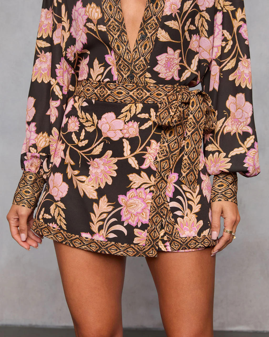 Ivy Embrace Floral Wrap Mini Skort - Image 7