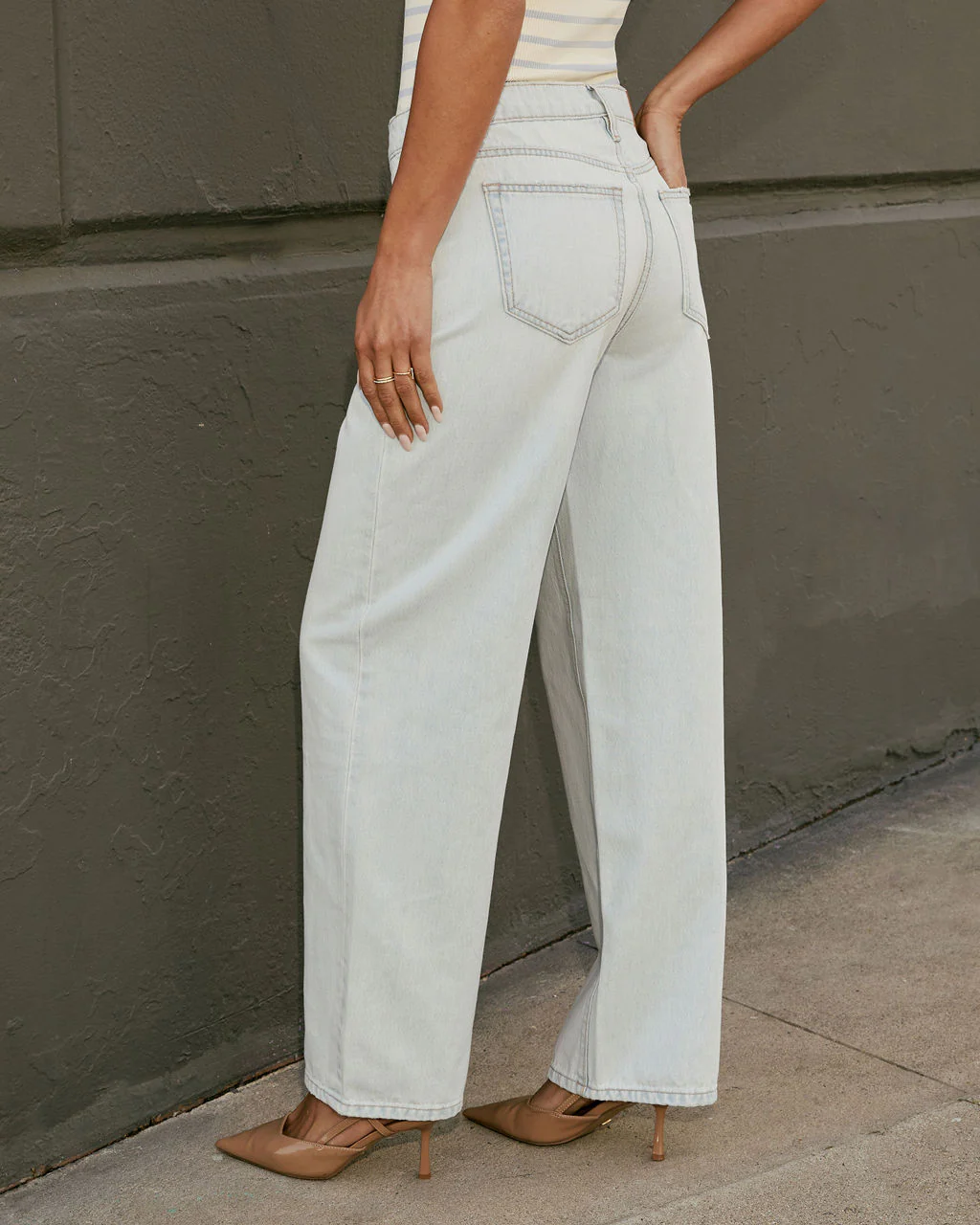 Izzy Rigid High Rise Wide Leg Jeans - Image 4
