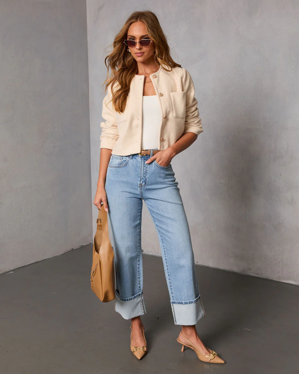 Jackee Brushed Knit Blazer - Image 2