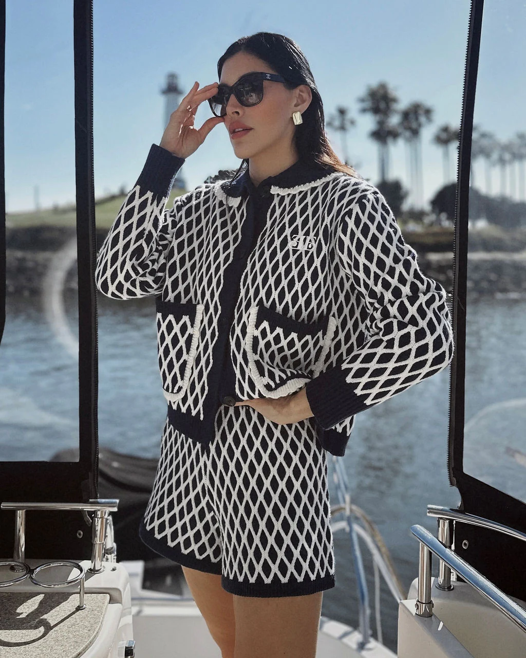 Jacqueline Diamond Print Cardigan - Image 5