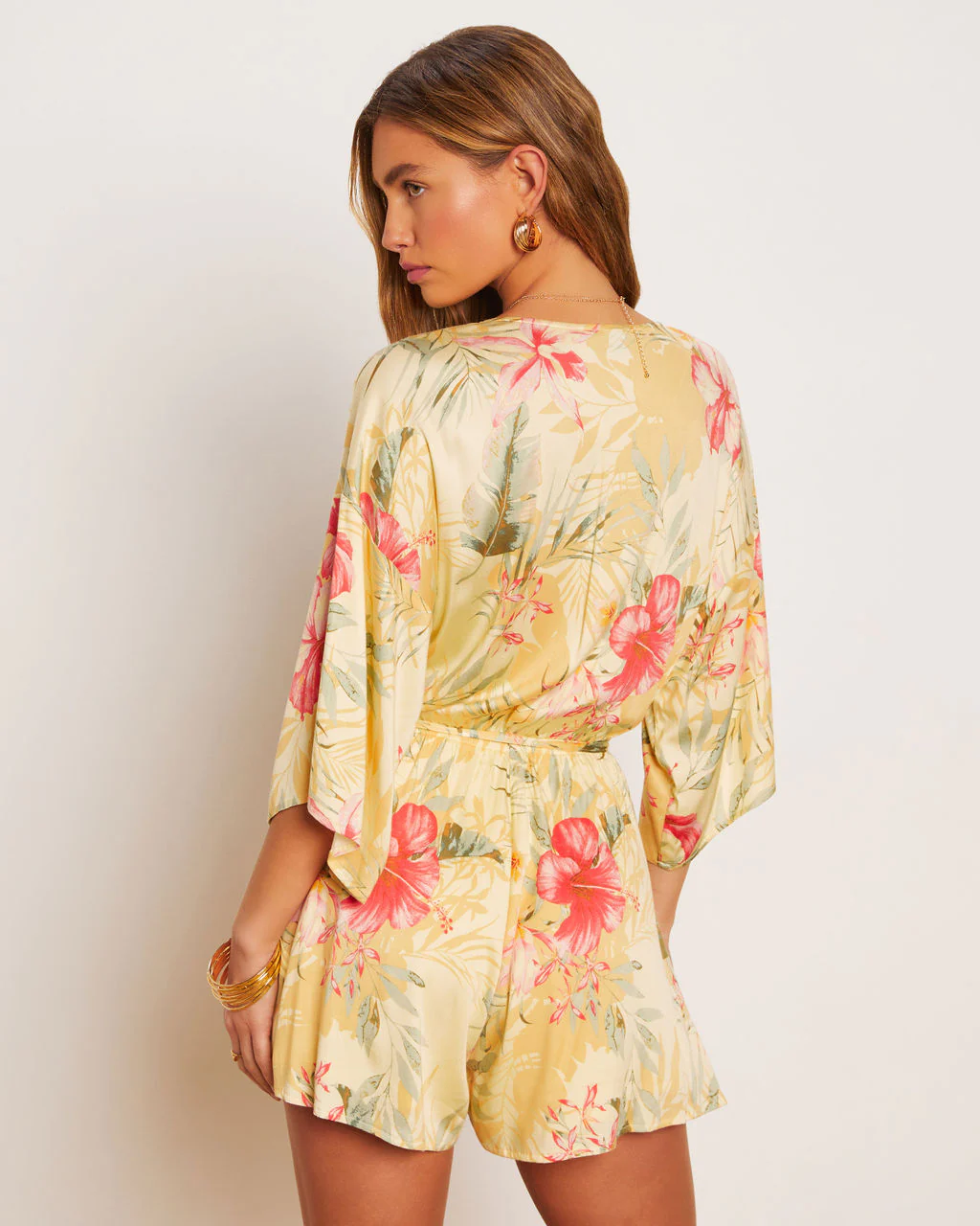Jaime Tie Waist Kimono Romper - Image 16