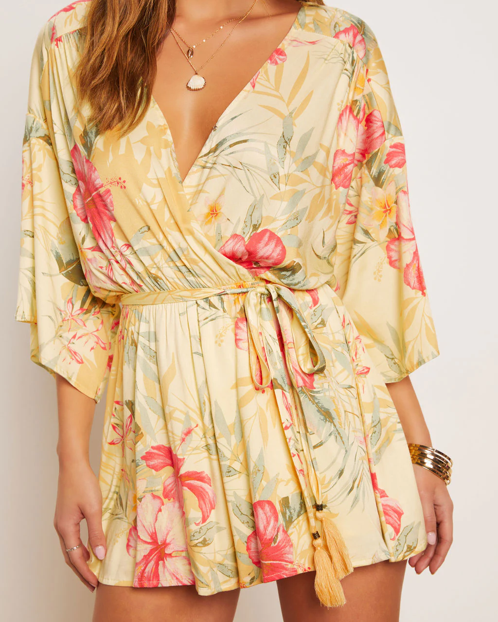 Jaime Tie Waist Kimono Romper - Image 18