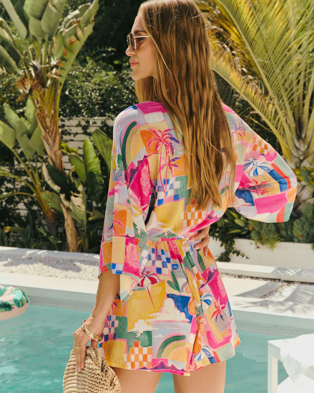 Jaime Tie Waist Kimono Romper - Image 4