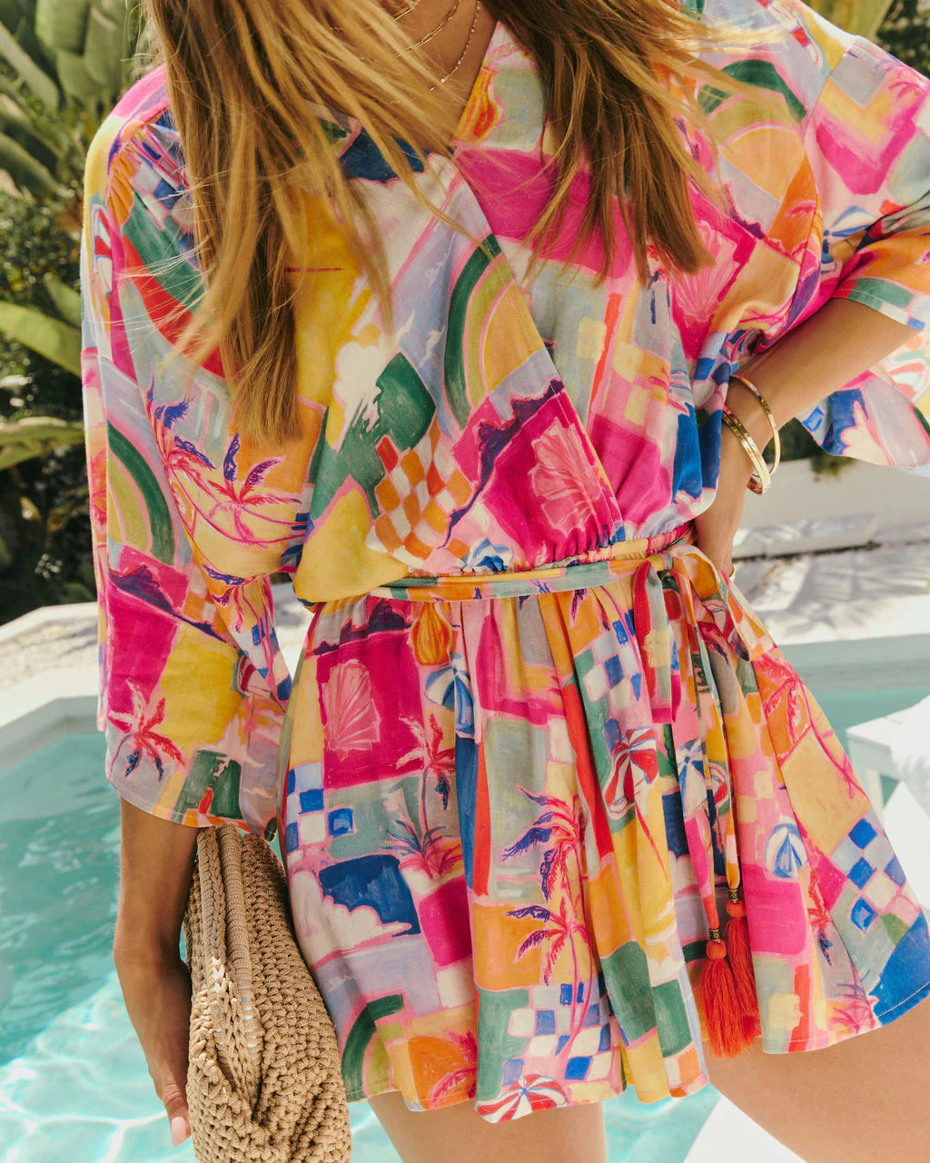 Jaime Tie Waist Kimono Romper - Image 6