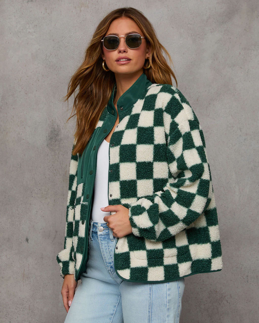 Jamerson Knit Checkered Jacket - Image 3