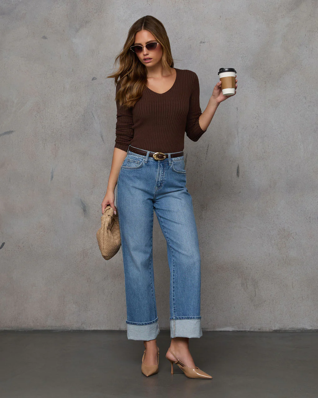 Jamilah Ribbed V Neck Sweater - Image 20