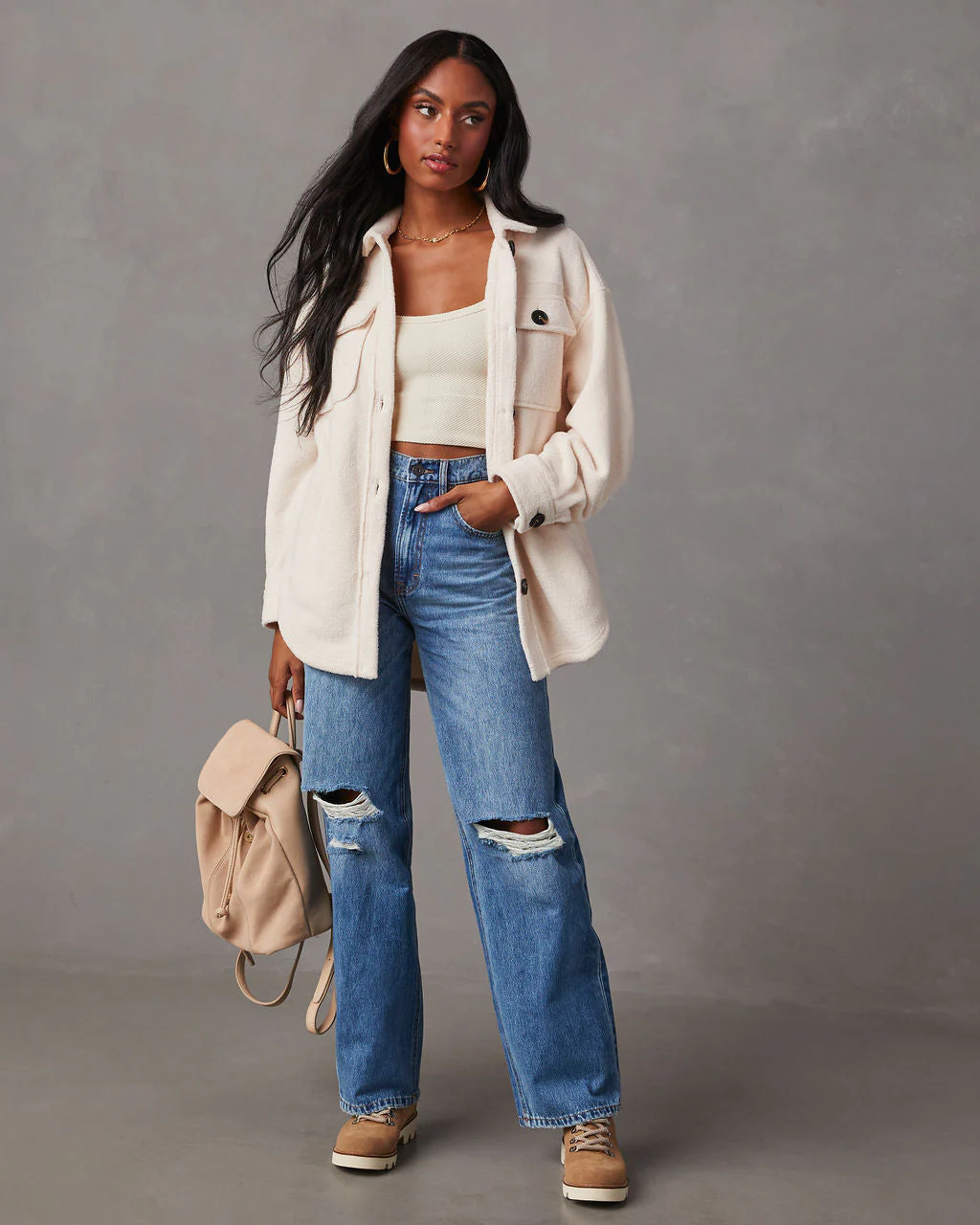 Janae Distressed High Rise Straight Jeans - Image 6