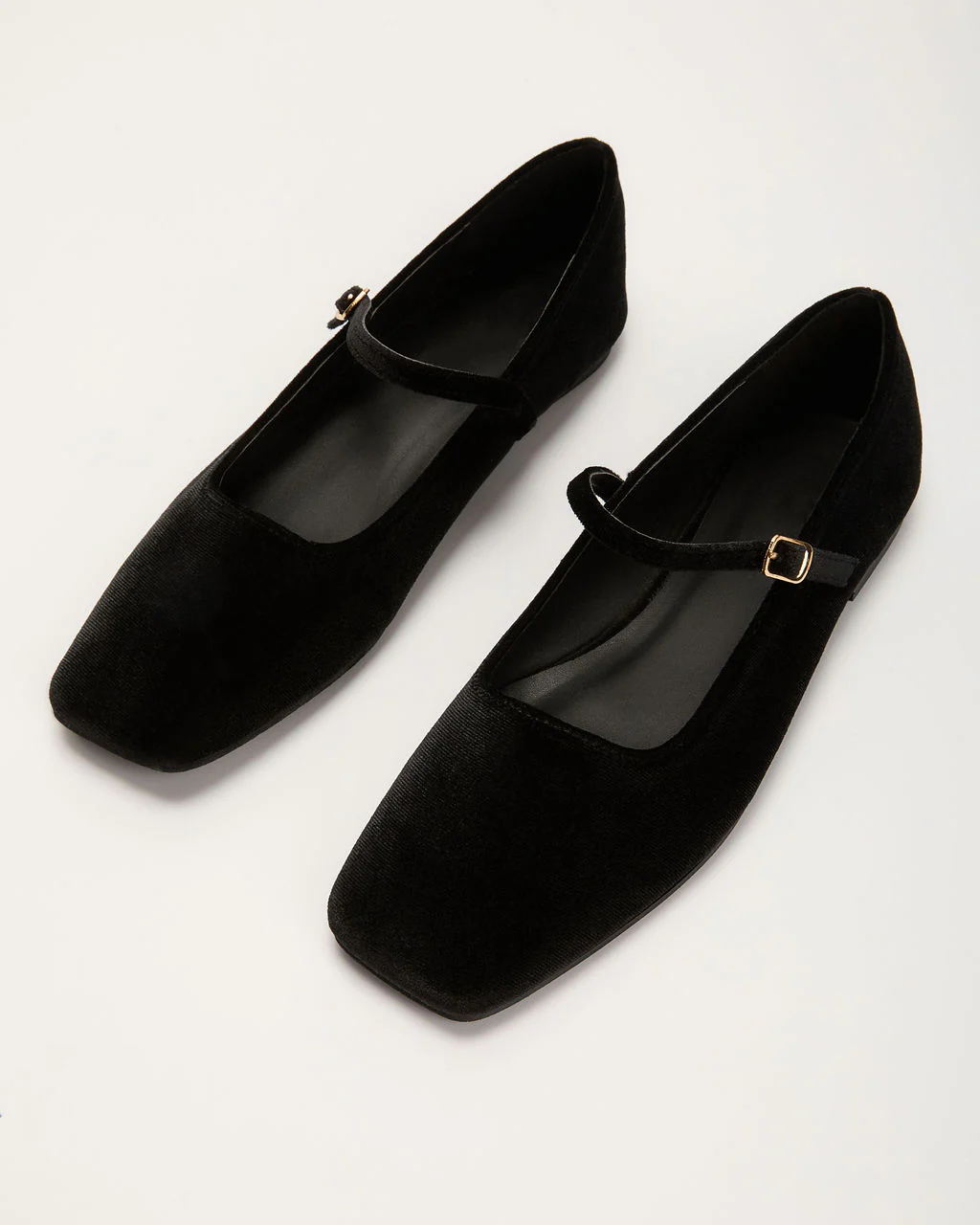 Janey Velvet Mary Jane Ballet Flats - Image 2