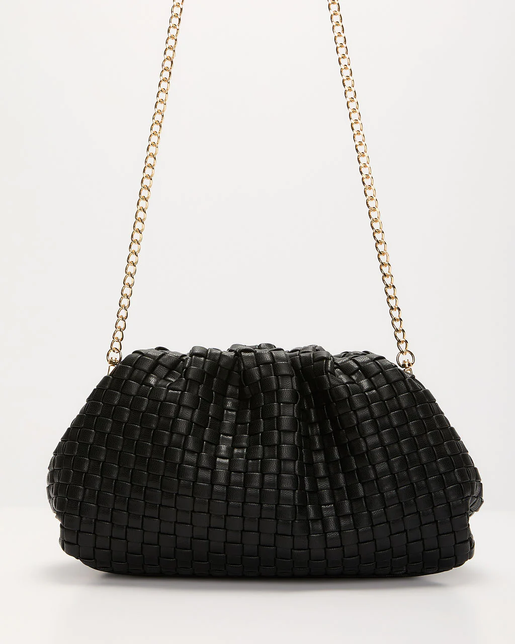 Janice Woven Leather Pouch Clutch - Image 18