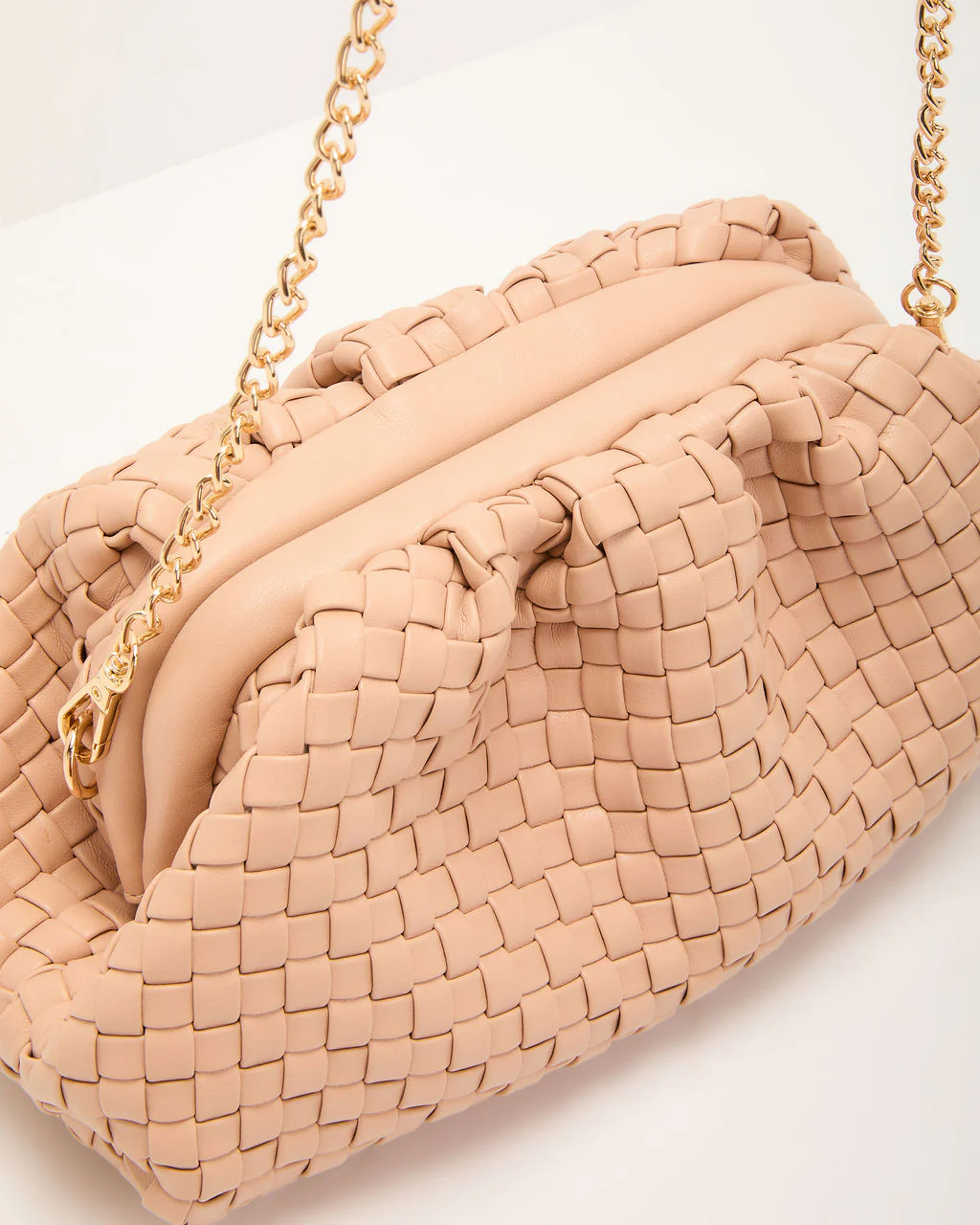 Janice Woven Leather Pouch Clutch - Image 29