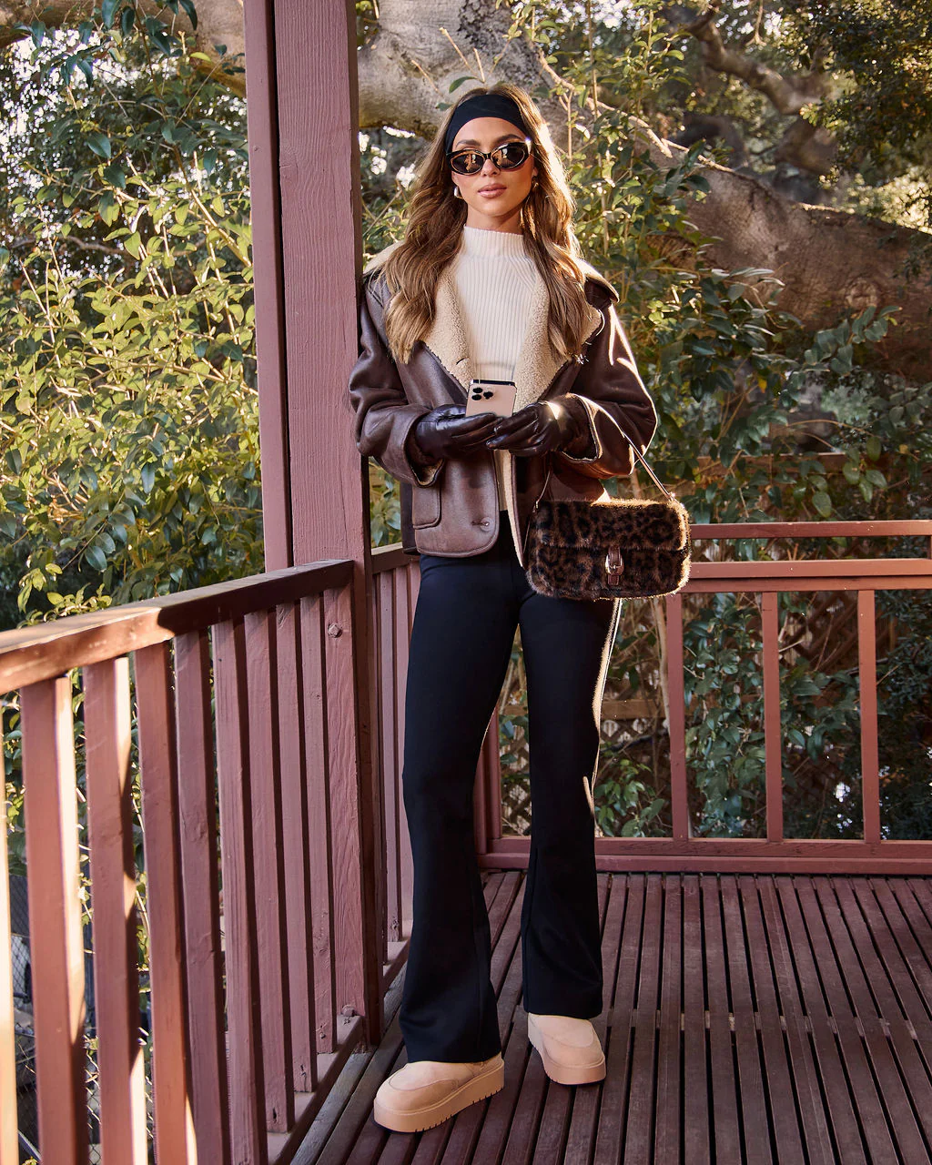 Janine Faux Fur Shoulder Bag - Image 6
