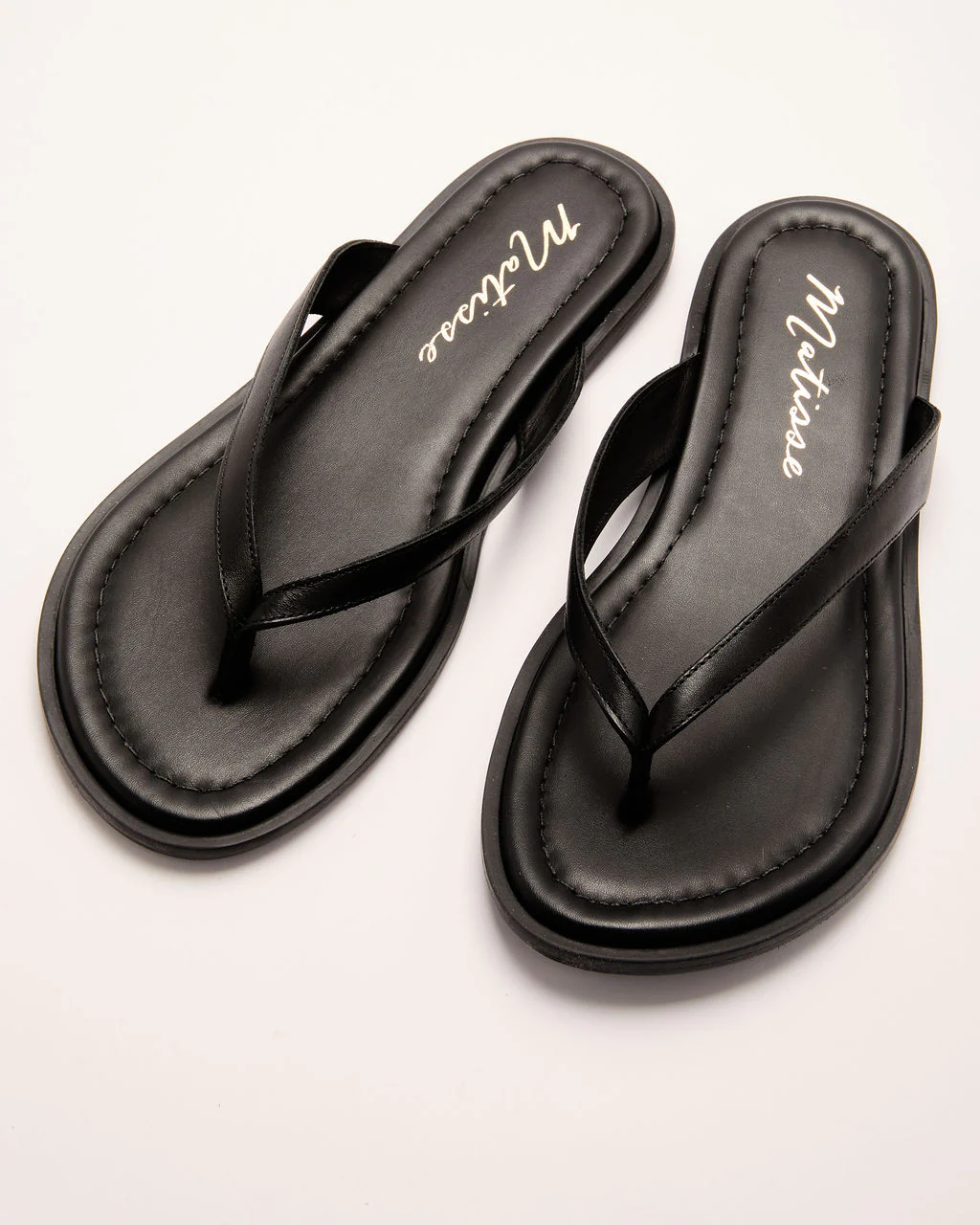 Javana Vegan Leather Flip Flops - Image 2