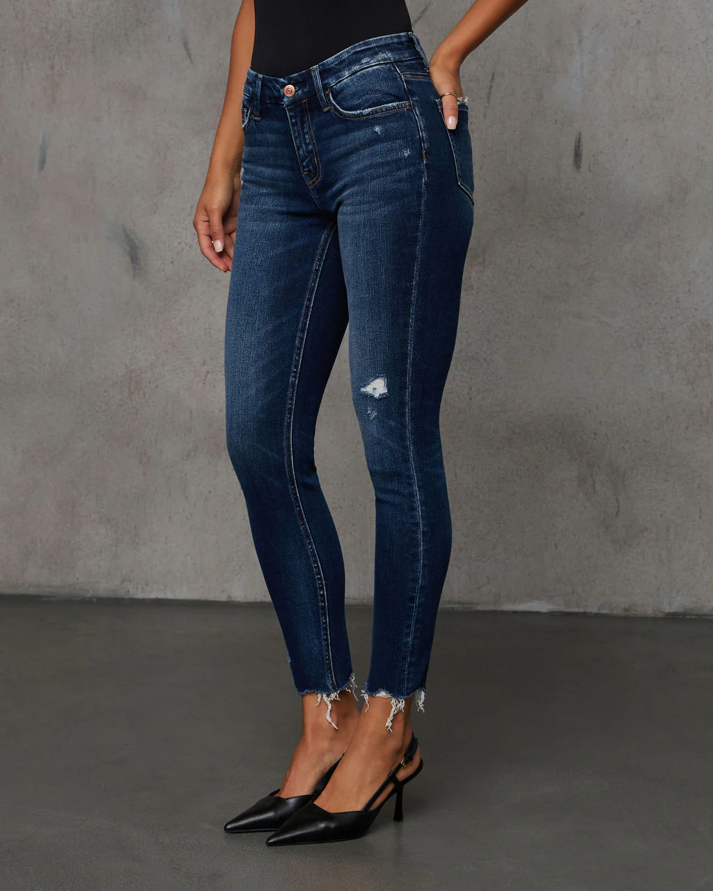 Jaylen Mid Rise Distressed Skinny Jeans - Image 3