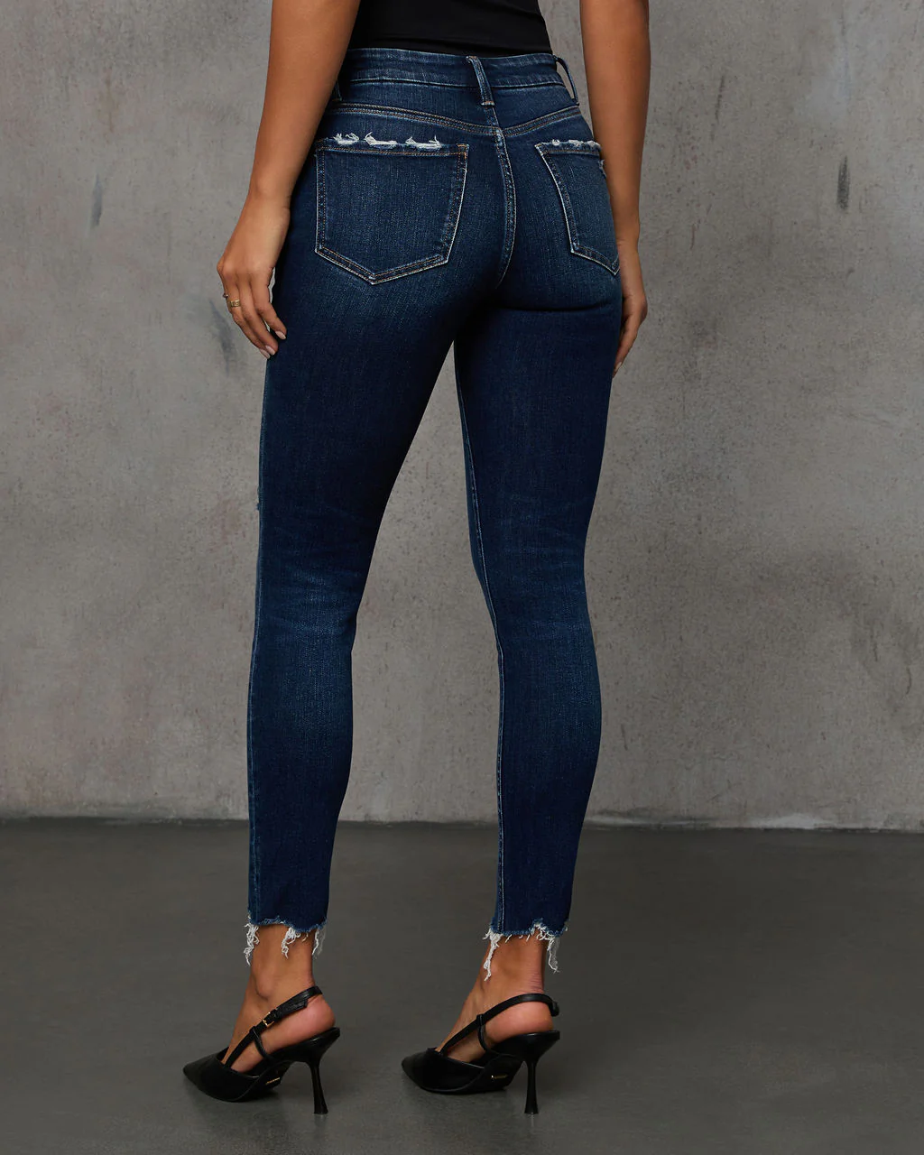 Jaylen Mid Rise Distressed Skinny Jeans - Image 4