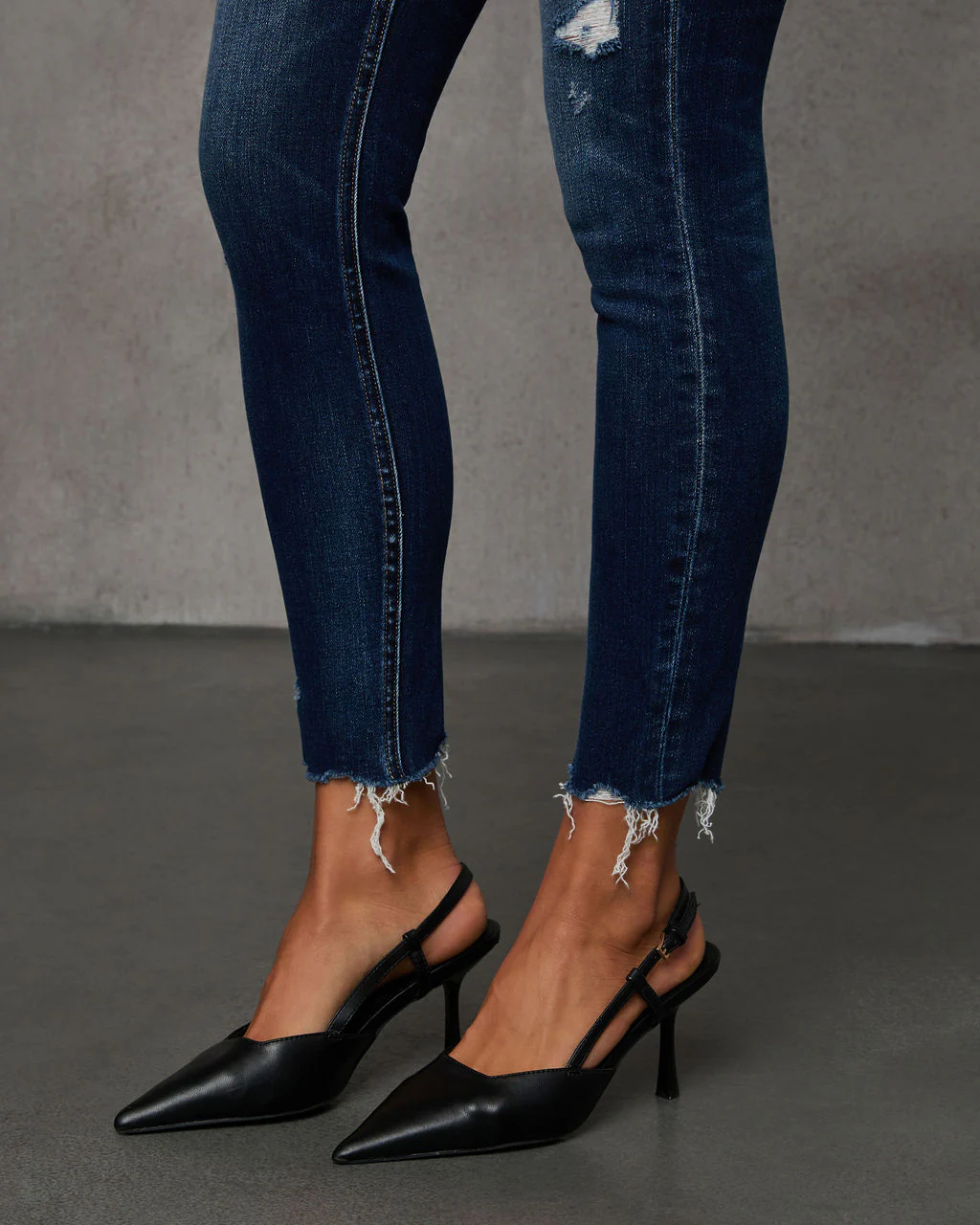 Jaylen Mid Rise Distressed Skinny Jeans - Image 5