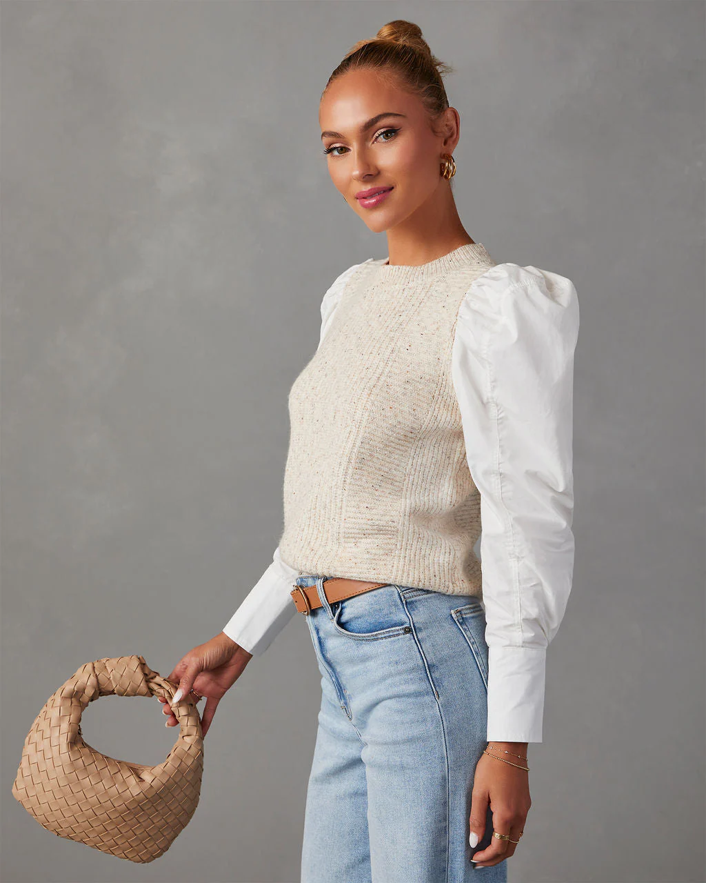 Jenner Knit Contrast Top - Image 3