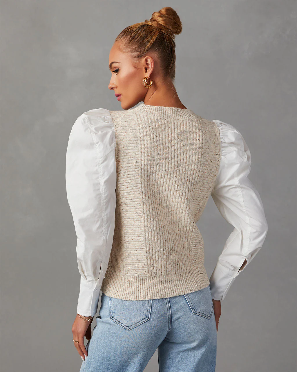 Jenner Knit Contrast Top - Image 4