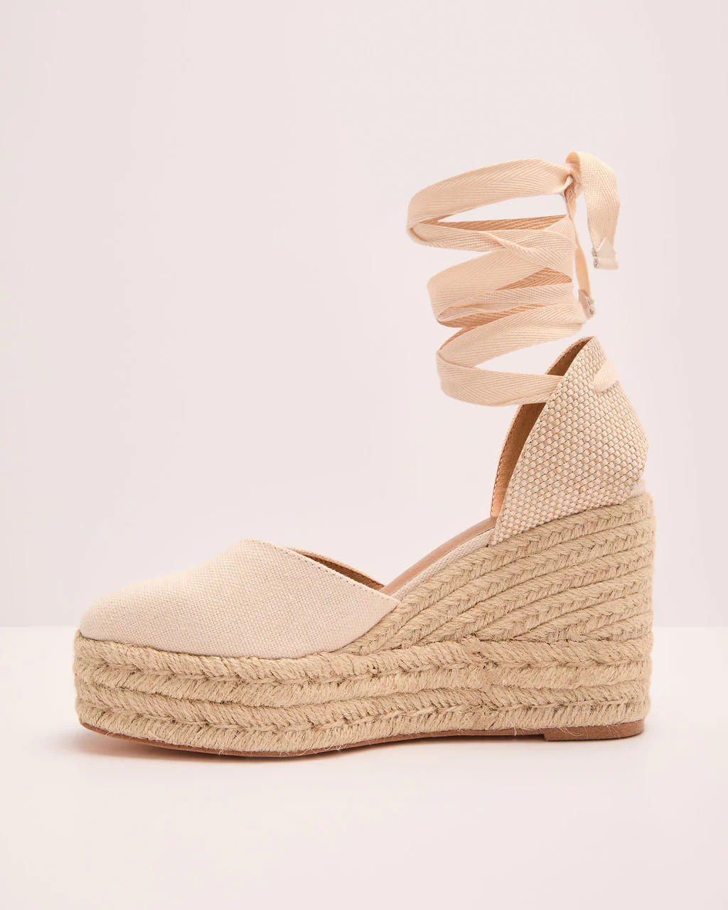 Jennifer Raffia Wedge Sandals - Image 3