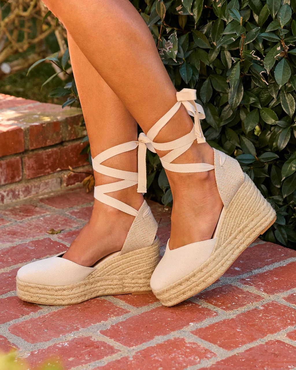 Jennifer Raffia Wedge Sandals - Image 5