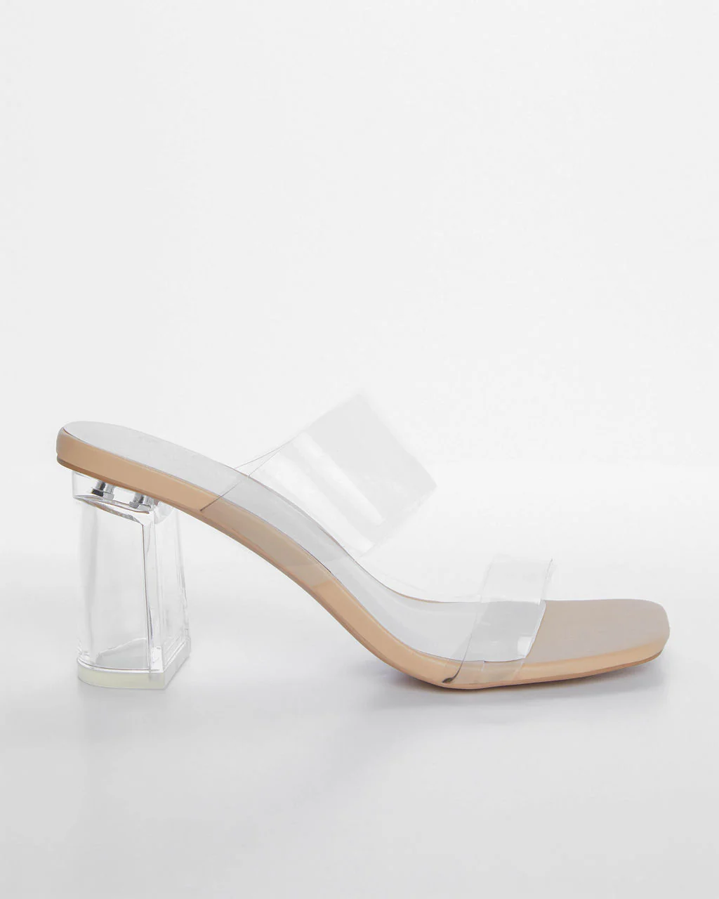 Jodi Clear Block Heel Mules - Image 5