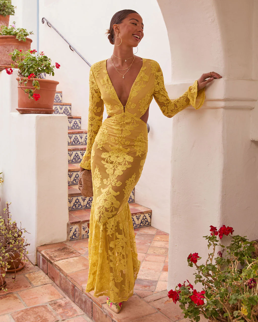 Jodie Cut Out Mesh Maxi Dress - Image 5