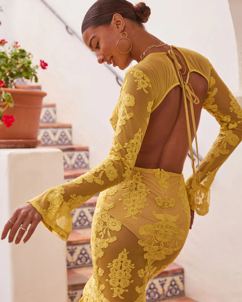 Jodie Cut Out Mesh Maxi Dress - Image 6