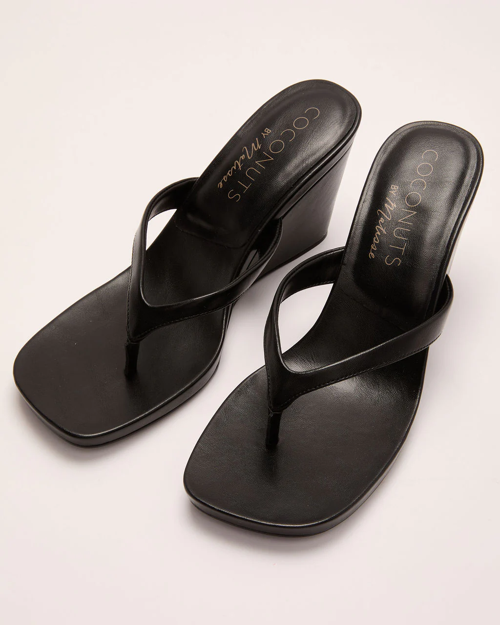 Joellen Vegan Leather Wedge Sandals - Image 2