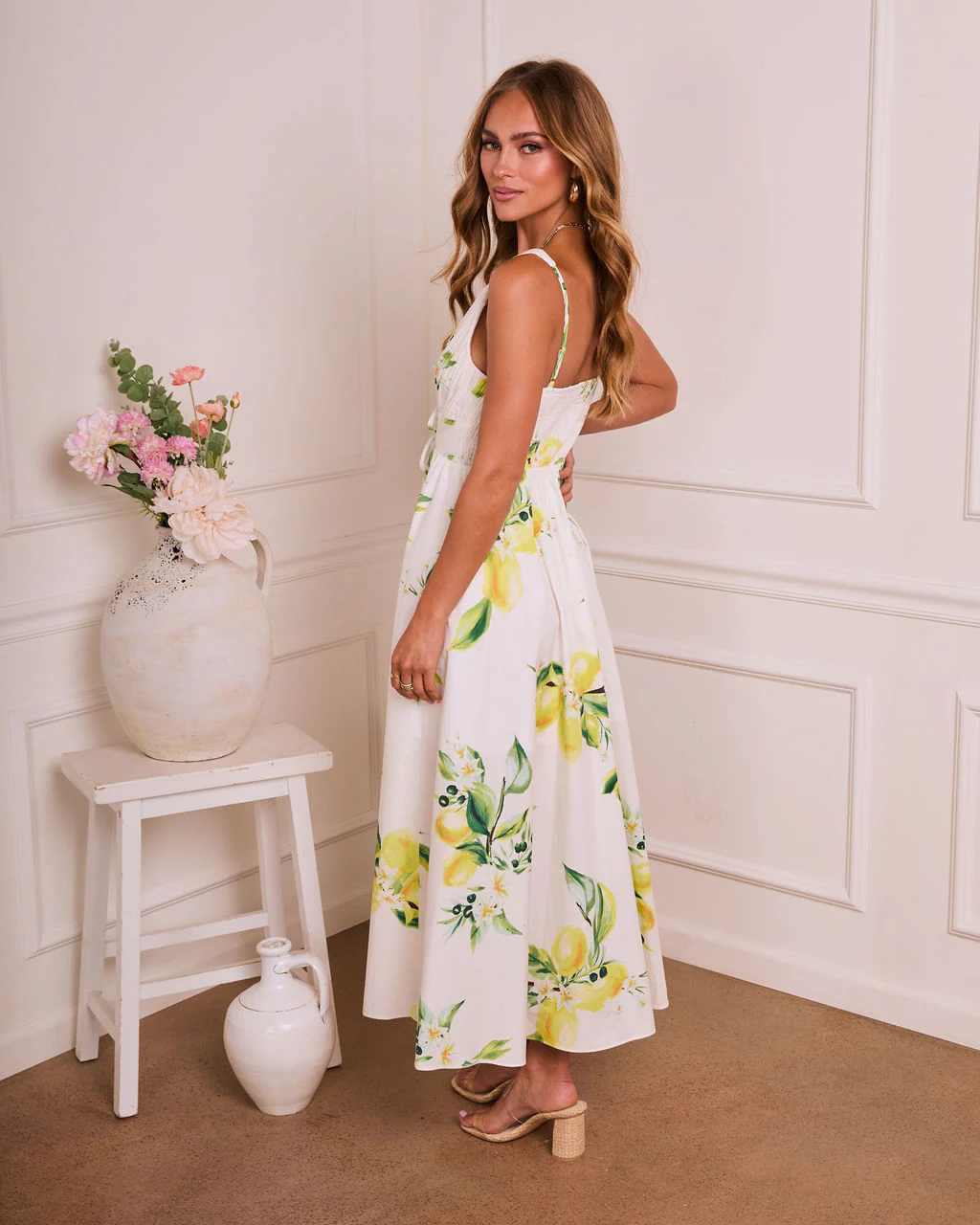 Joellyn Floral Fit and Flare Midi Dress - Image 4