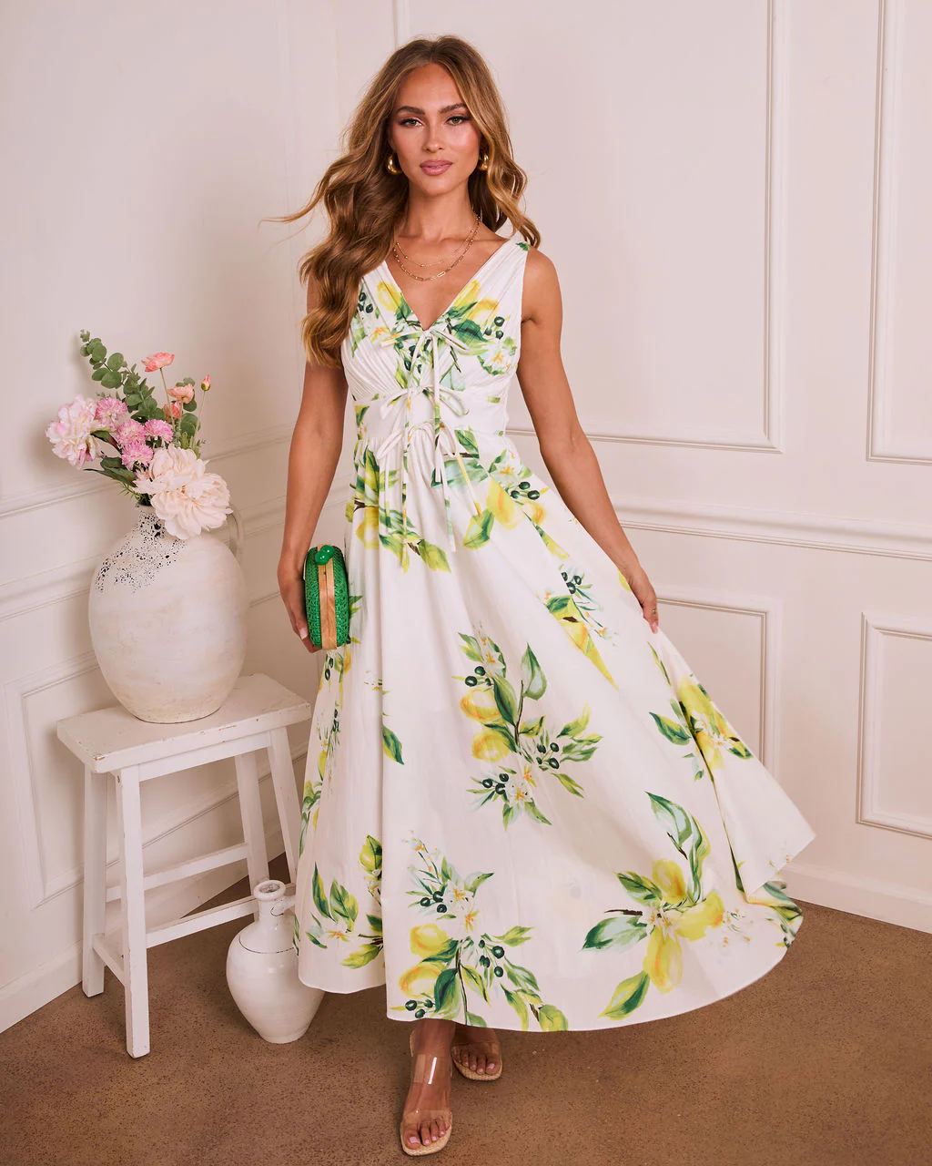 Joellyn Floral Fit and Flare Midi Dress - Image 5