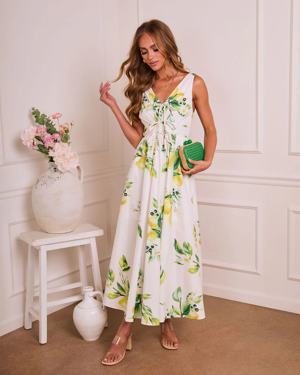 Joellyn Floral Fit and Flare Midi Dress - Image 6