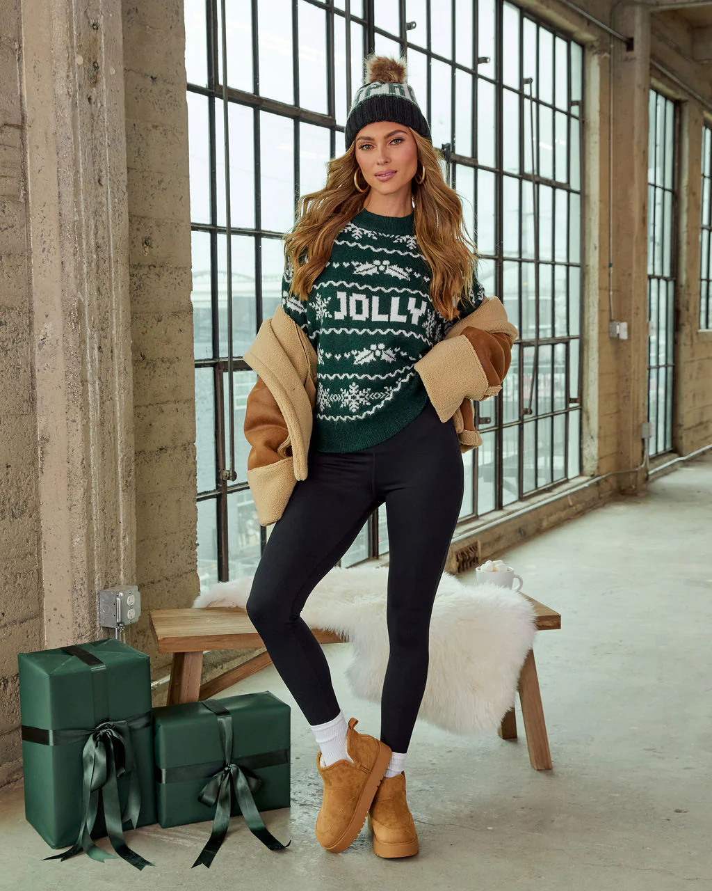 Jolly Glow Graphic Fair Isle Mock Neck Sweater - Image 2