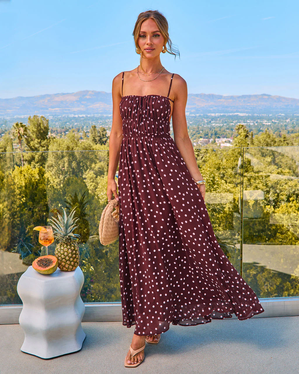 Joyelle Polka Dot Maxi Dress - Image 6