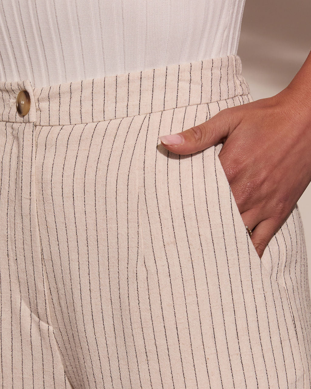 Juliet Days Striped High Rise Shorts - Image 6