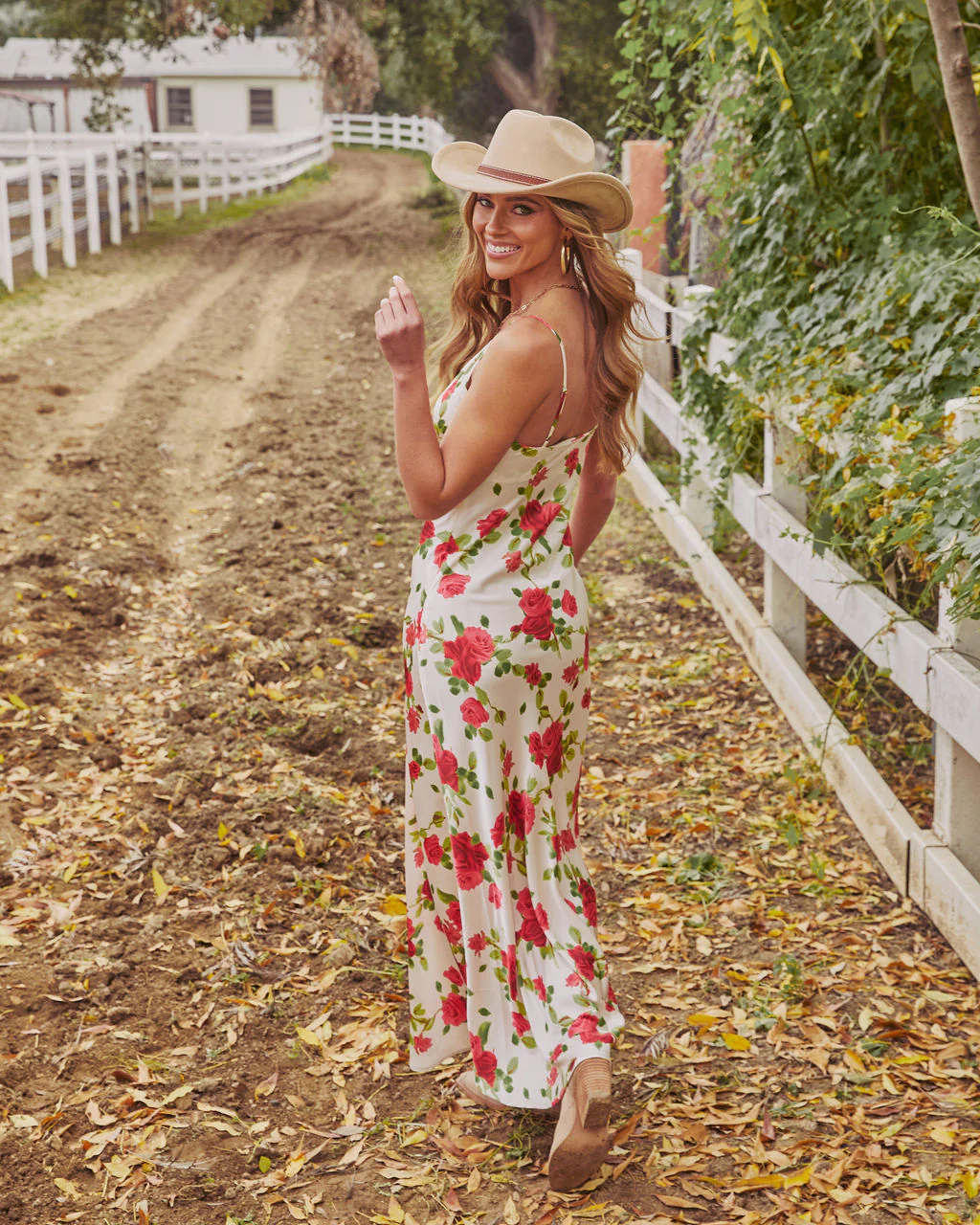 Juniper Rose Floral Slip Maxi Dress - Image 4