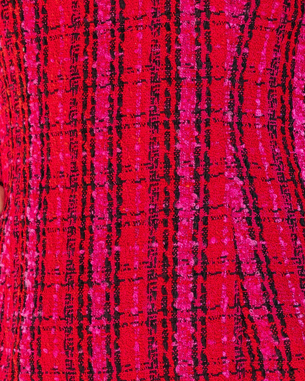 Just Like Me Tweed Plaid Mini Dress - Image 2