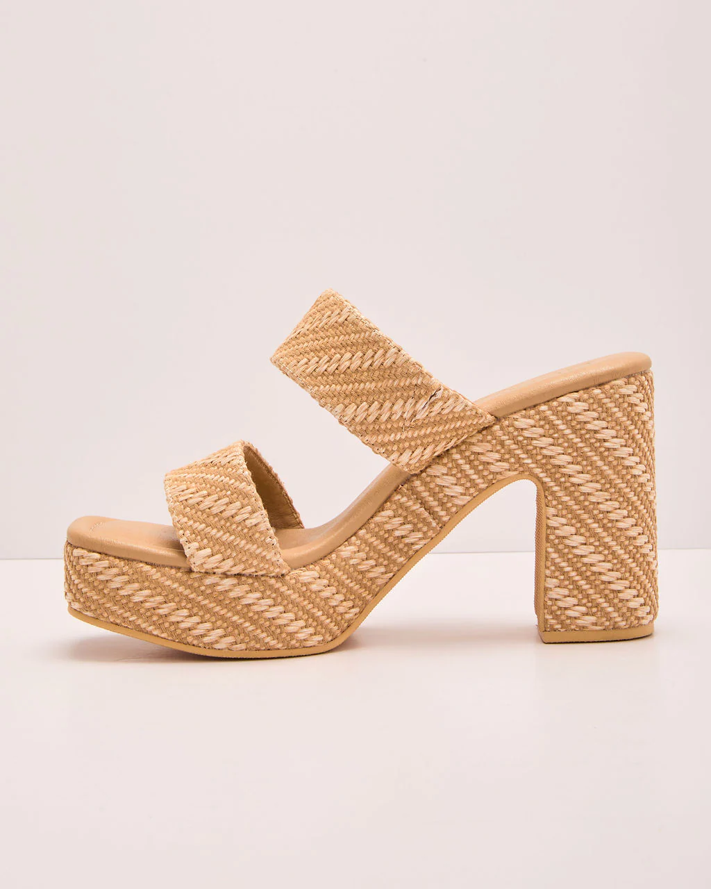 Kaima Raffia Platform Heeled Sandal - Image 3