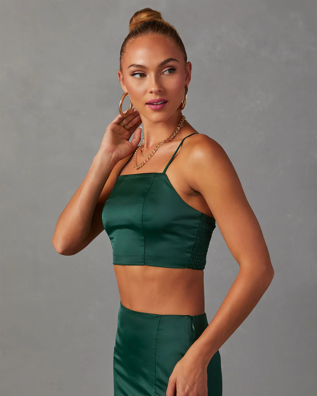 Kaito Satin Crop Tank - Image 3