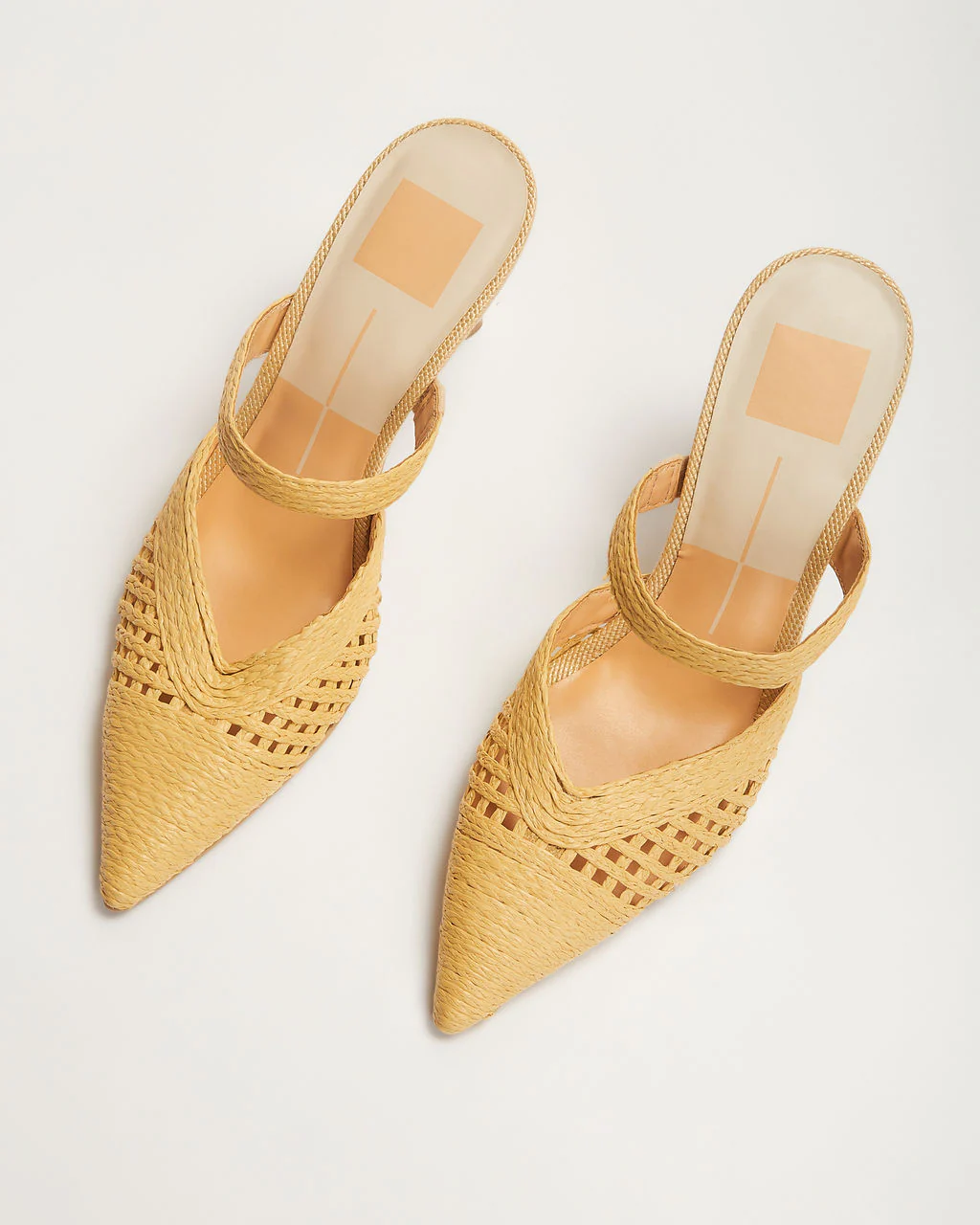 Kaline Raffia Pointed Toe Mules - Image 3